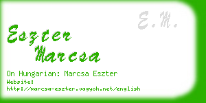 eszter marcsa business card